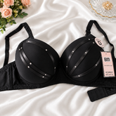 Scarlet Elegance Rhinestone Push-Up Bra