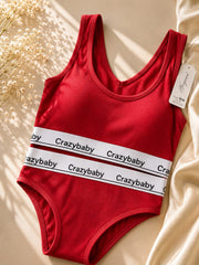 Crazybaby Ribbed Double-Band Bodysuit