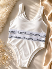 Crazybaby Ribbed Double-Band Bodysuit