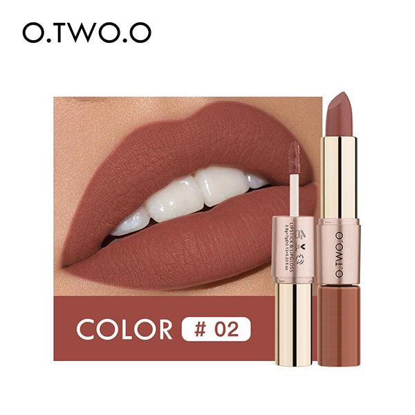 O.TWO.O 2 In 1 Lipstick And Lip gloss - Otwoocosmetics