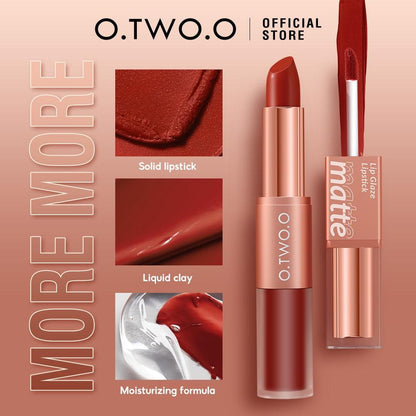 O.TWO.O Matte Lip Glaze & Lipstick - Otwoocosmetics