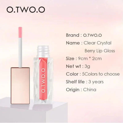 O.TWO.O CLEAR CRYSTAL BERRY LIPGLOSS - Otwoocosmetics