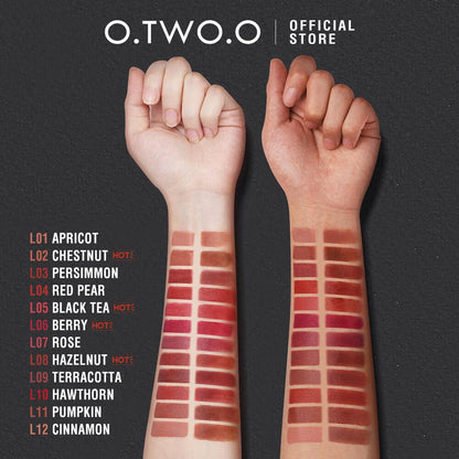 O.TWO.O Matte Lip Glaze & Lipstick - Otwoocosmetics