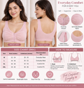 Women’s Front Zip Seamless Comfort Bra – Wide Strap