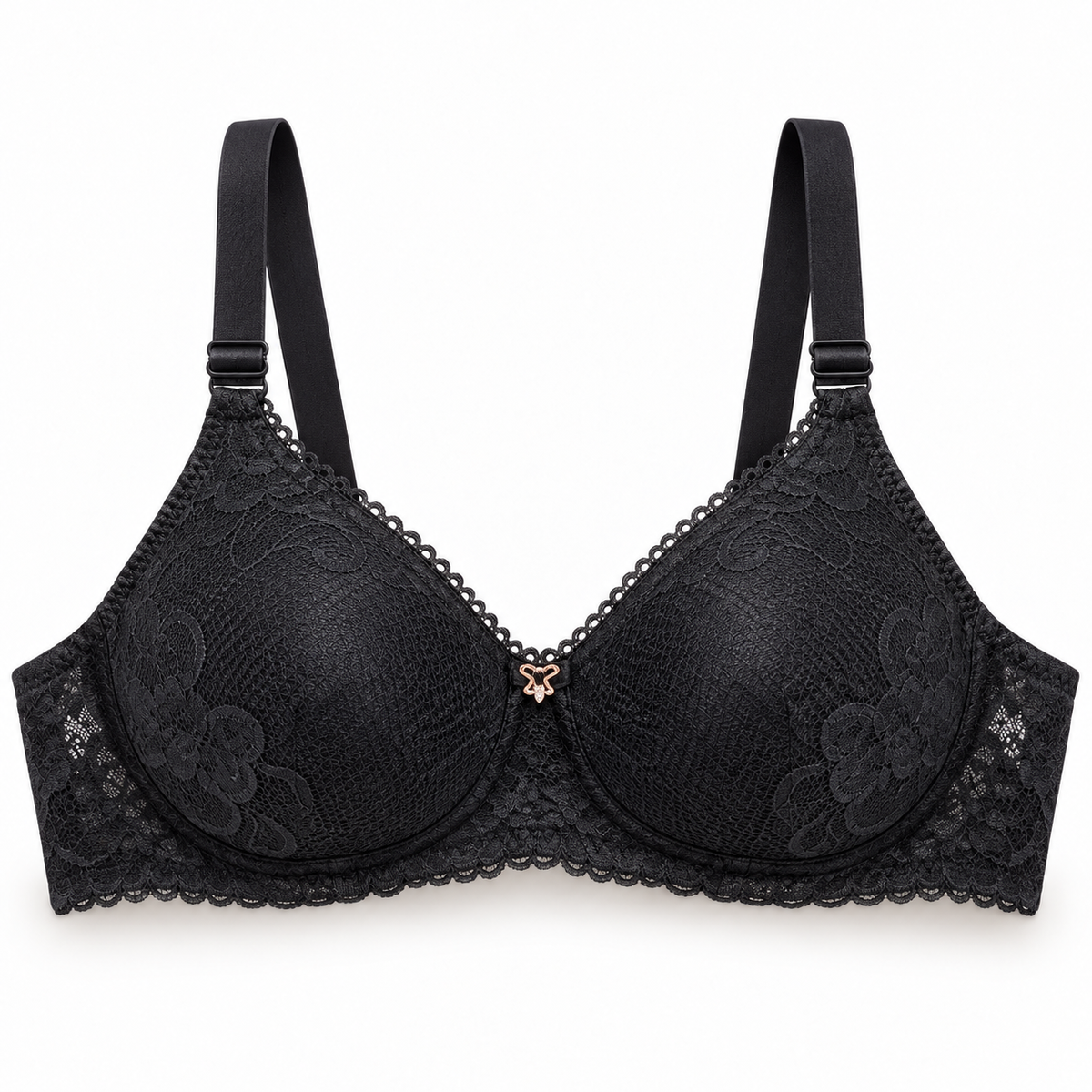 Women’s Floral Lace Padded Bra – Adjustable Straps & Comfortable Fit