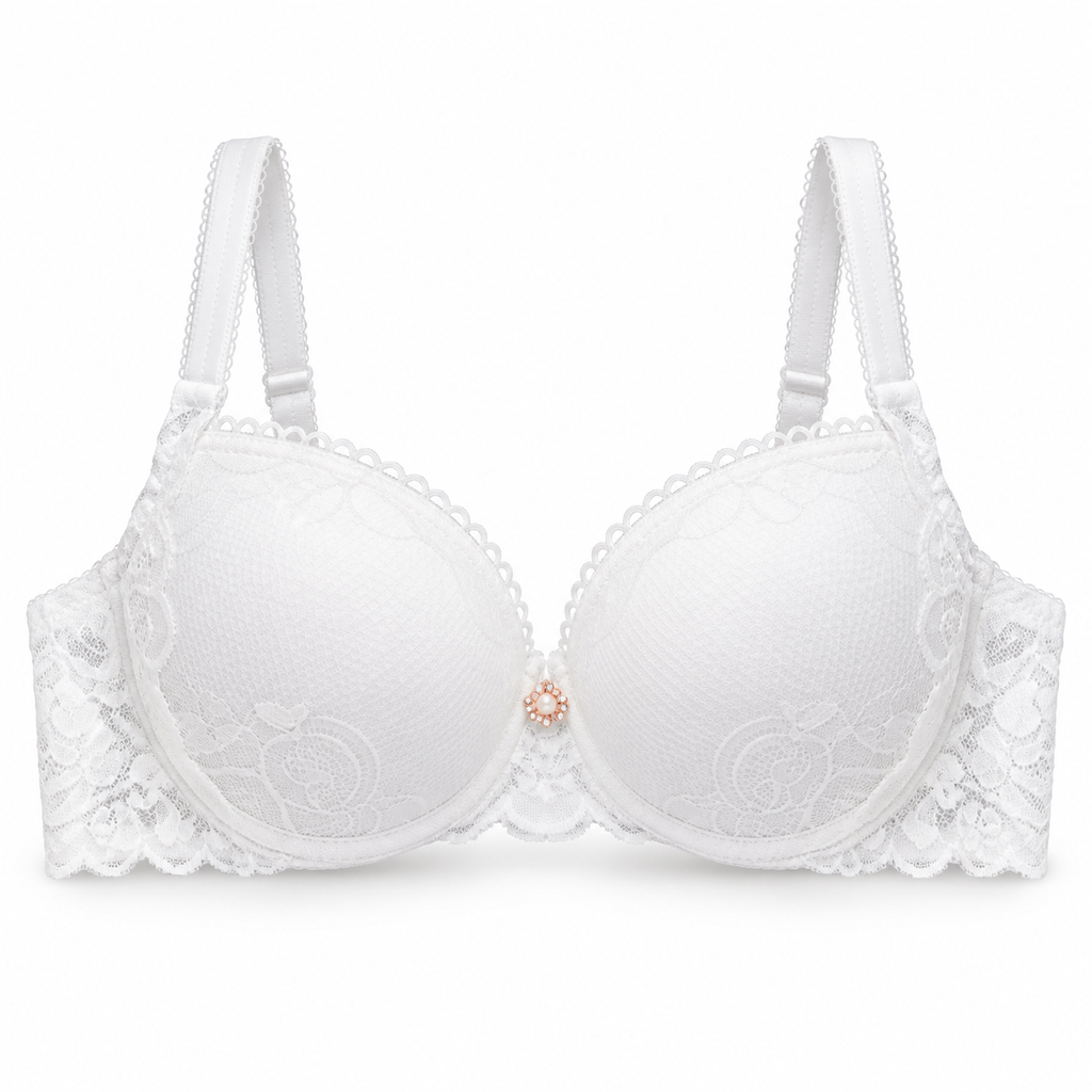 Women’s Floral Lace Padded Bra – Adjustable Straps & Comfortable Fit