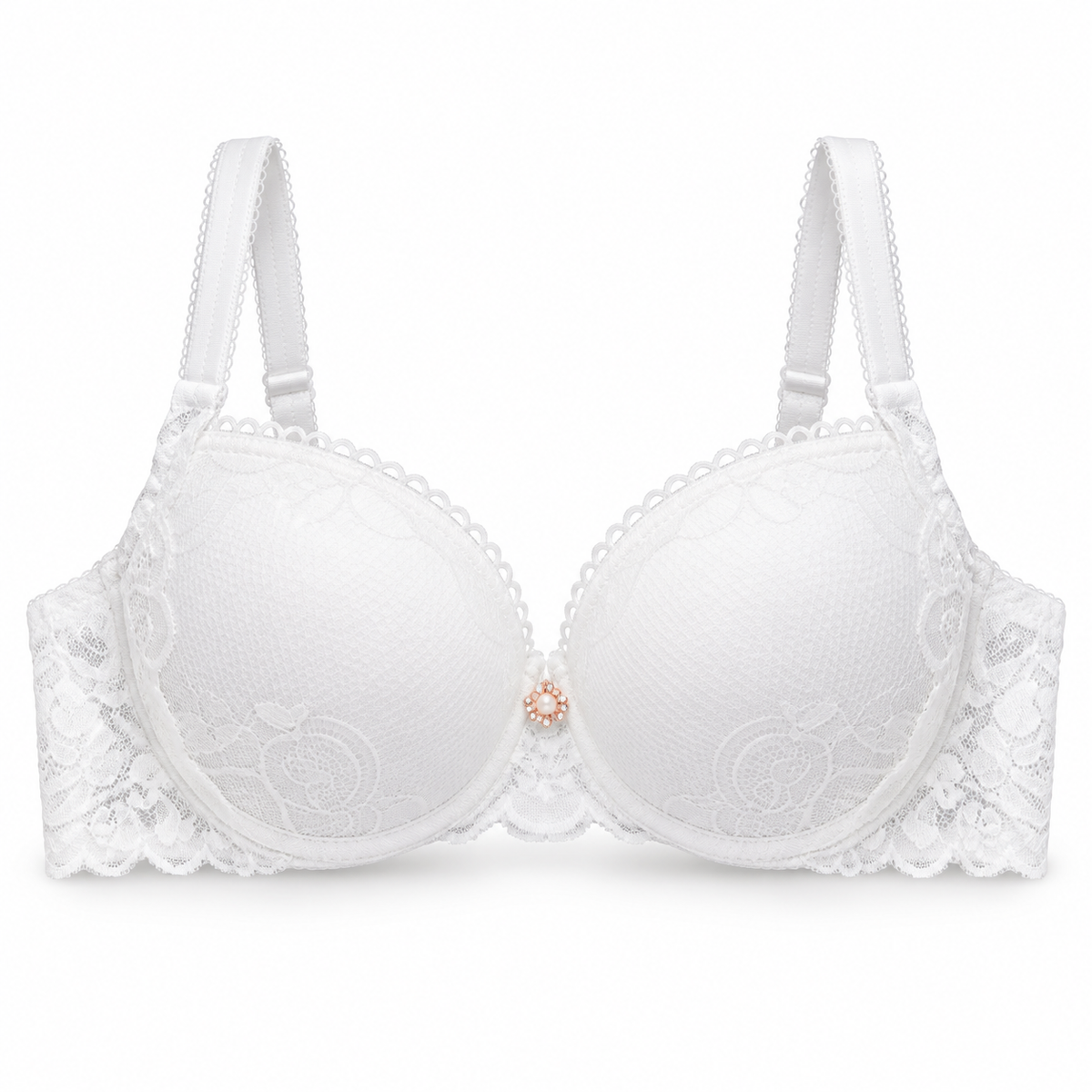 Women’s Floral Lace Padded Bra – Adjustable Straps & Comfortable Fit