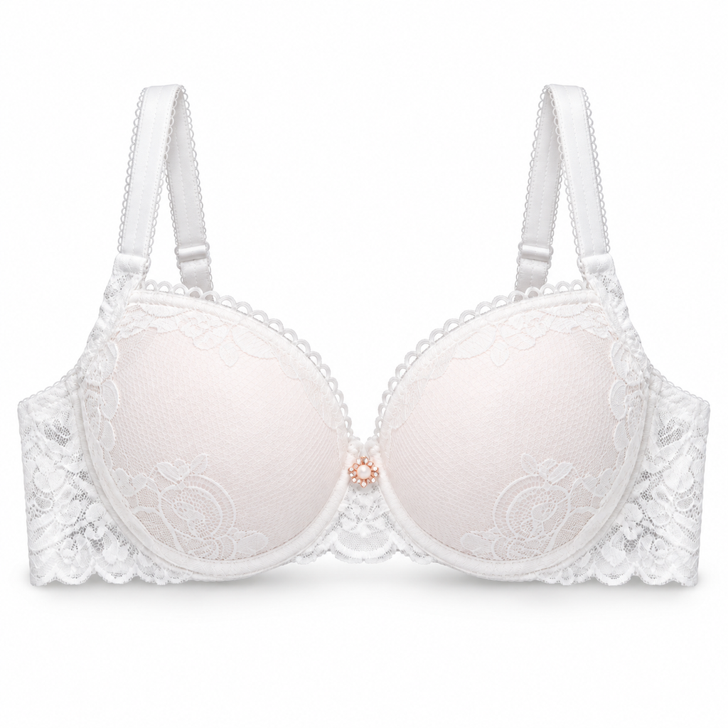 Women’s Floral Lace Padded Bra – Adjustable Straps & Comfortable Fit