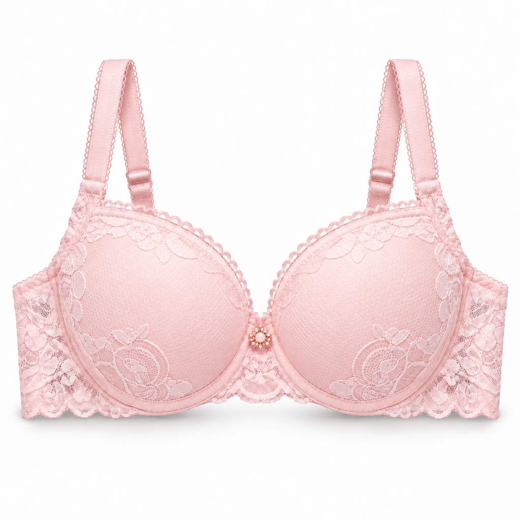 Women’s Floral Lace Padded Bra – Adjustable Straps & Comfortable Fit
