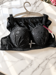 Elegant Floral Lace Push-Up Bra