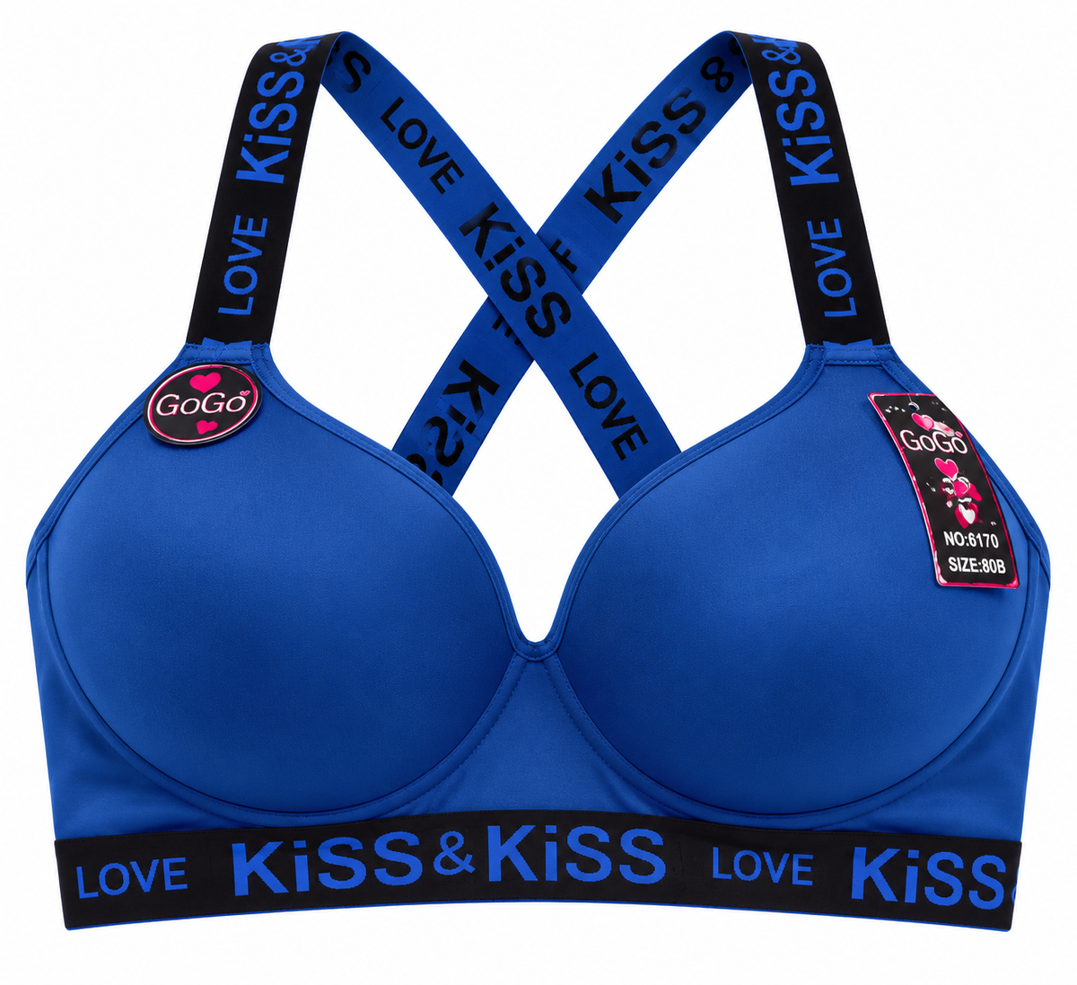 Women’s  Padded Bra – LOVE KISS Cross Back