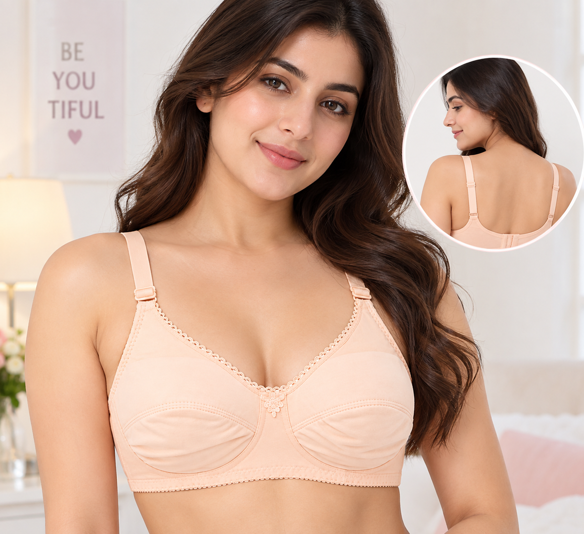Kiss Beauty Everyday Comfort Soft Cup Bra – White