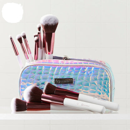 Crystal Quartz 12 Piece Brush Set With a Zip Bag