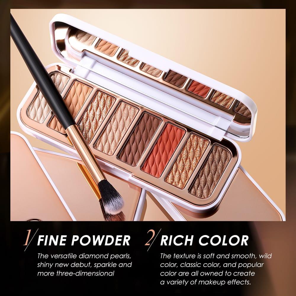 O.TWO.O 8 Colors LUXURY GOLD EYESHADOW PALETTE - Otwoocosmetics