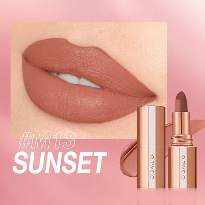 O.TWO.O Velvety Matte Lipstick Misty Kiss Lock Color Silky&Long Lasting - Otwoocosmetics