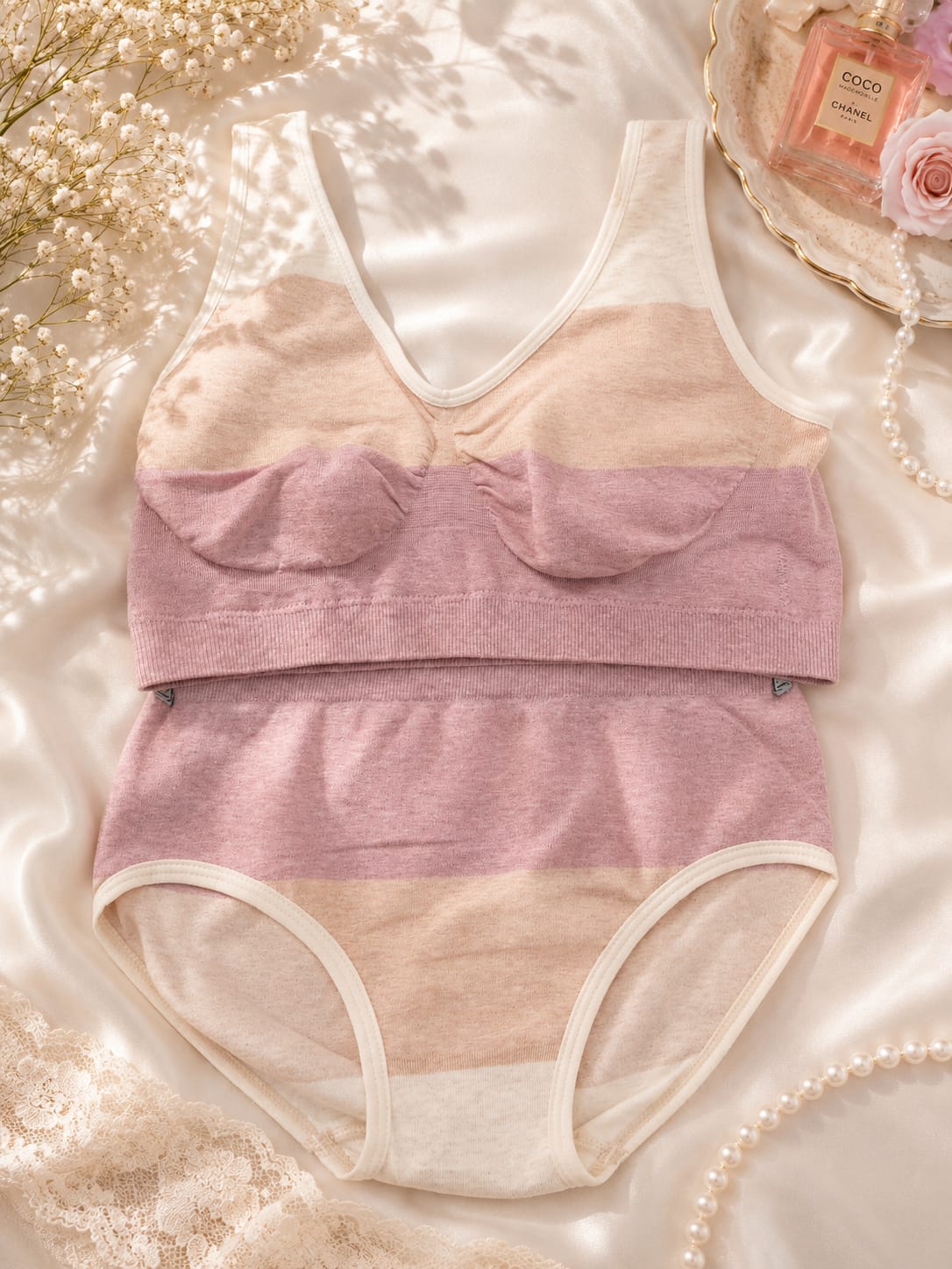 Women’s Seamless Comfort Bra & Panty Set – Two Tone