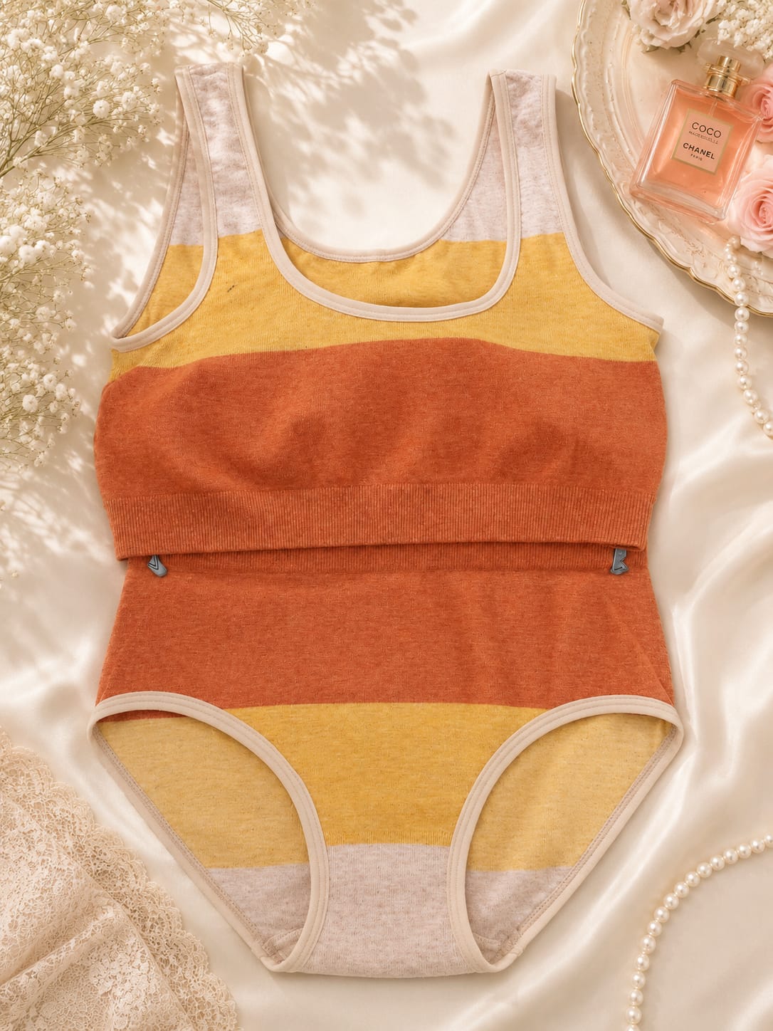 Women’s Seamless Comfort Bra & Panty Set – Two Tone