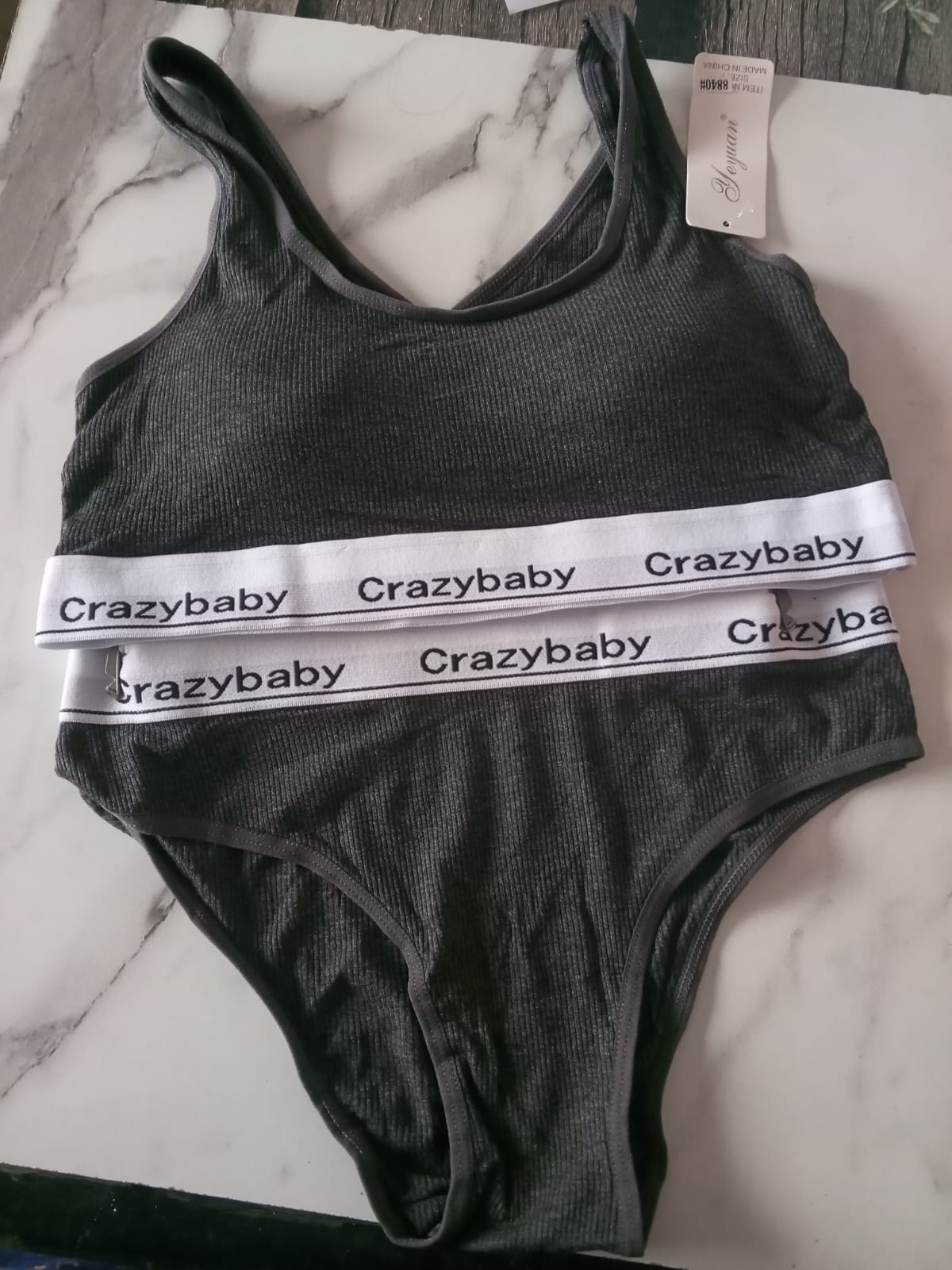 Crazybaby Ribbed Double-Band Bodysuit