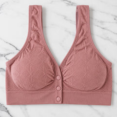 Women’s Seamless Front Button Wireless Comfort Bra
