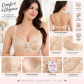 Women’s Lace Comfort Bra – Adjustable Straps & Moulded Cups