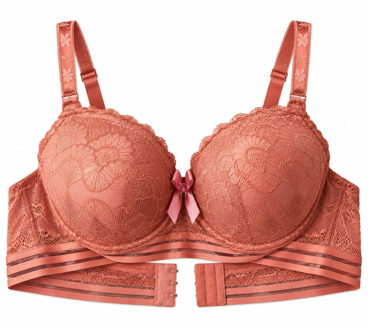 Women’s Lace Padded Push-Up Bra – Adjustable Straps & Secure Closure