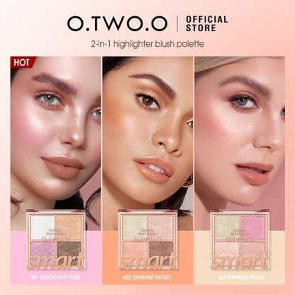 O.TWO.O Highlighter Blush Palette - Otwoocosmetics