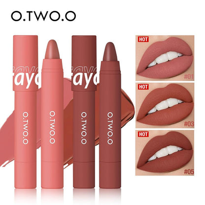 O.TWO.O Matte Crayon Lipstick Pen - Otwoocosmetics